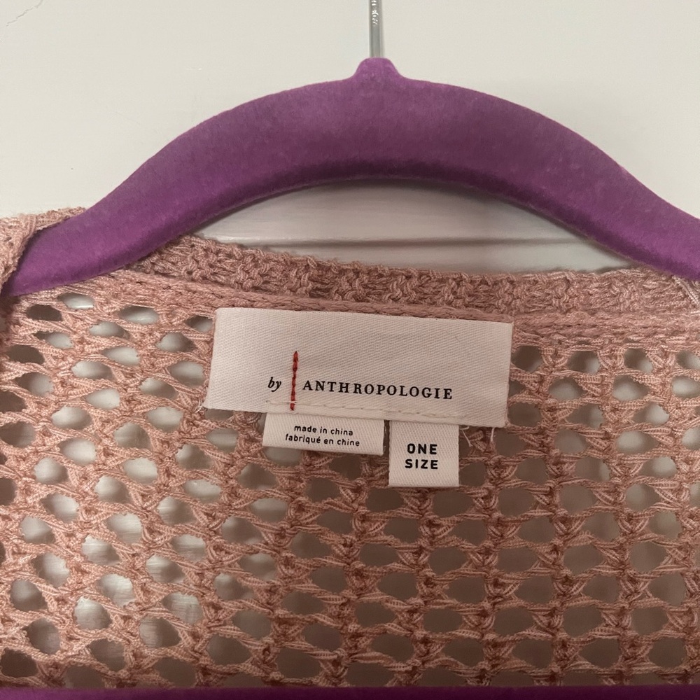 Mauve anthropology cropped cardigan only worn one time